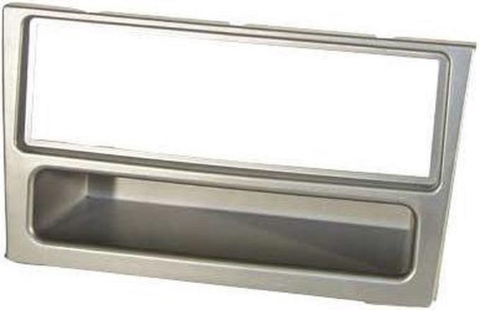 2-DIN frame met bakje Opel Renault grijs zilver