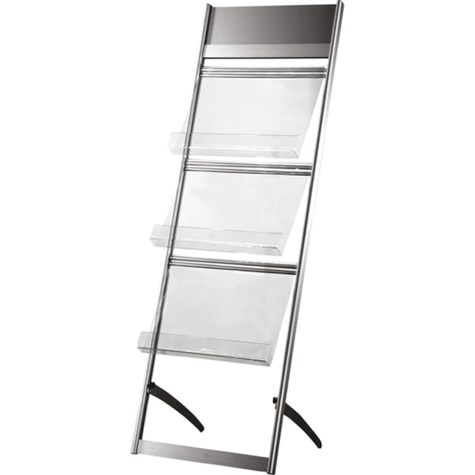 Folderstandaard OPUS 2 3x A3 alu profiel