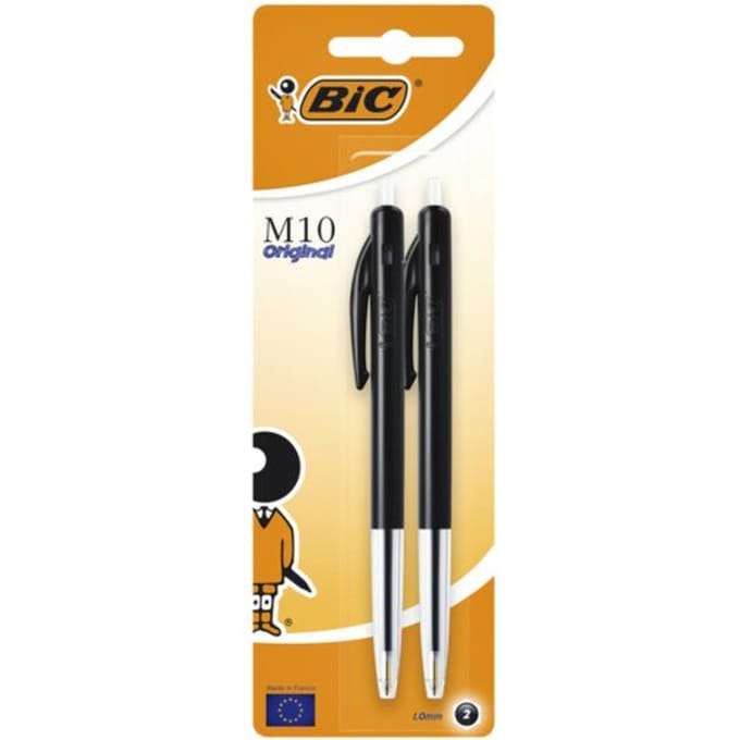 Balpen bic m10 medium zwart blister