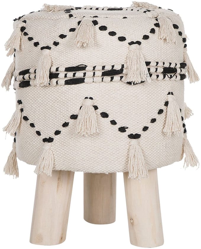 THONDI - Hocker - Beige - Katoen