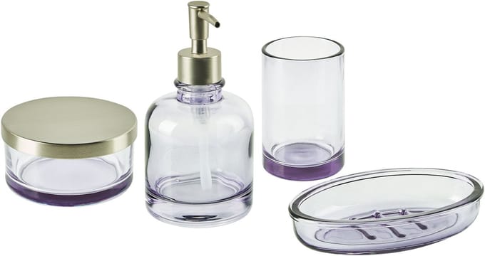 TELMA - Badkamerset - Paars - Glas