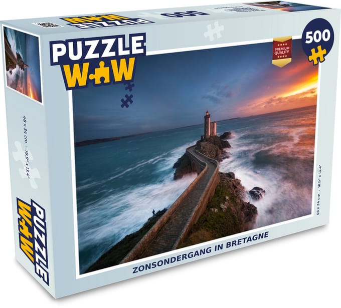 Puzzel Zonsondergang in Bretagne - Legpuzzel - Puzzel 500 stukjes
