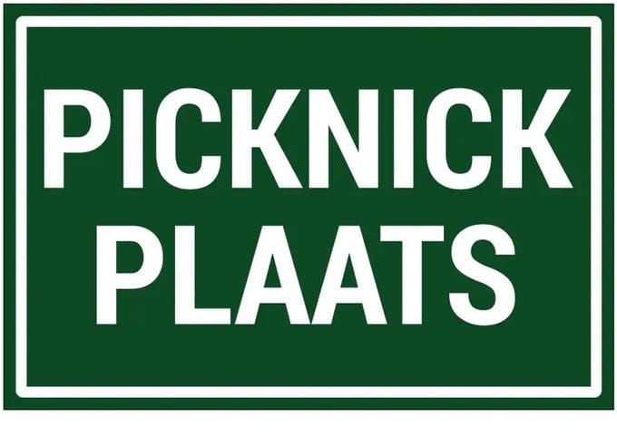 Picknickplaats bord | gecoat dibond materiaal | 45 x 30 cm