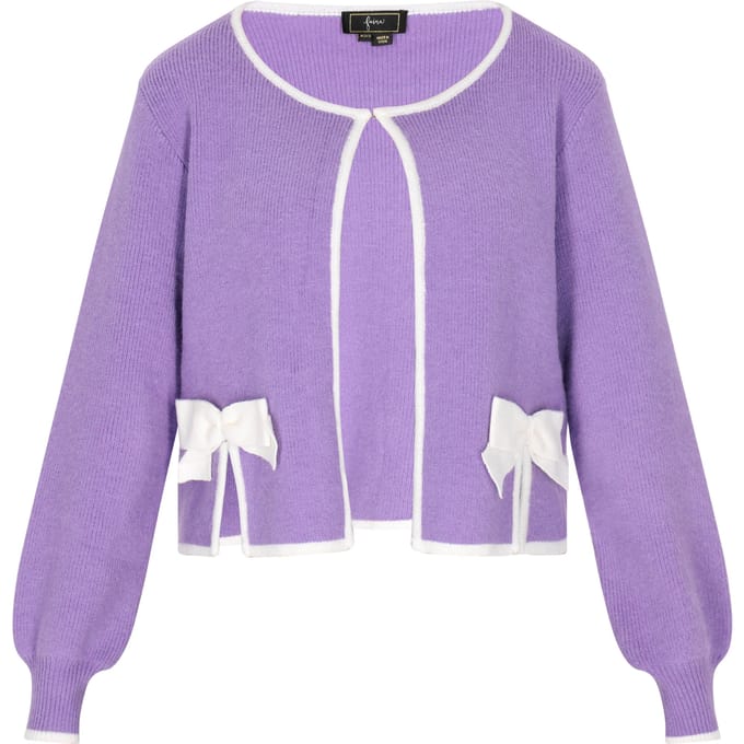 Faina Vest Dames Lavendel wit