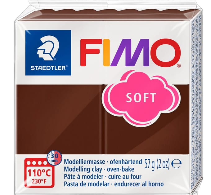 FIMO soft 8020 - ovenhardende boetseerklei - standaard blokje 57g - Chocolade