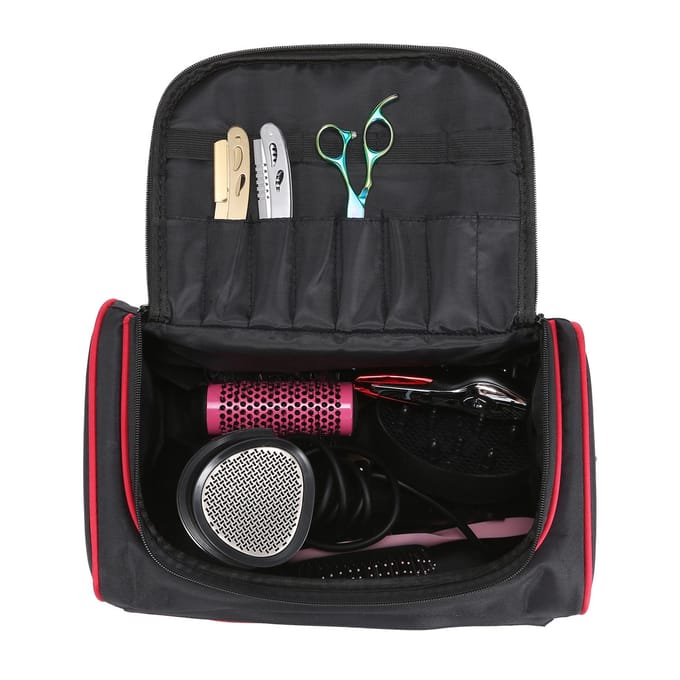 Haarschaartas Salon Kapper Handtas Haarstyling met schouderband zwart