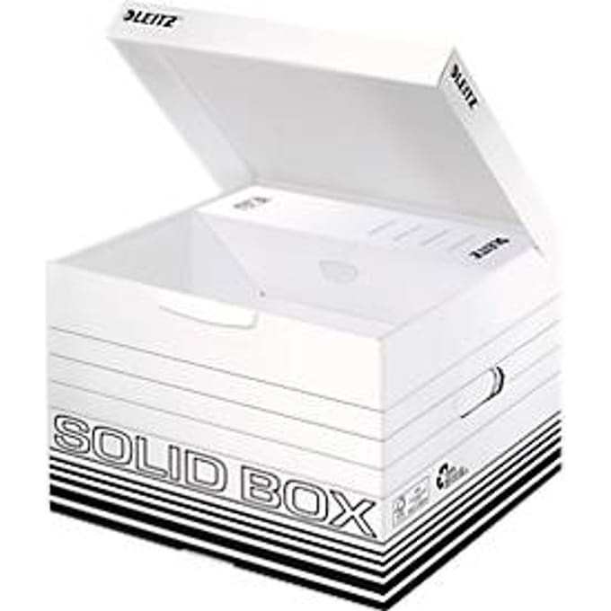 Opbergdozen Solid Box - M 6118 - FSC gerecycled karton - B 325 x D 360 x H 270 mm - wit - 10 stuks