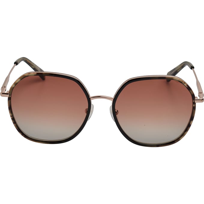 Vrouwen Hexagonale Metalen Zonnebril met Acetaat Frame LO163S
