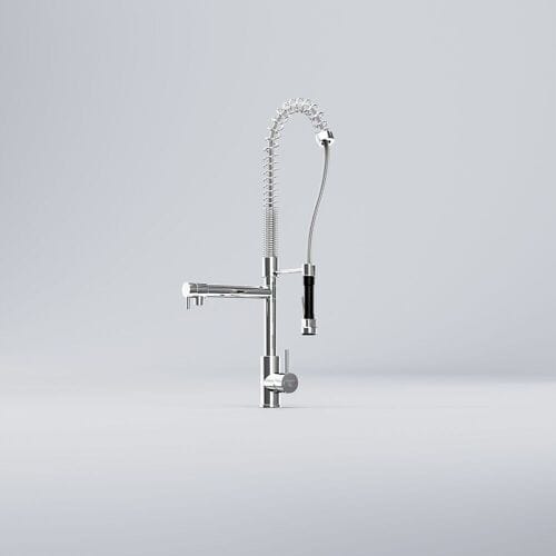 Steinberg 100 - Wastafelkraan met flexibele arm en sproeikop, chroom 100 1480