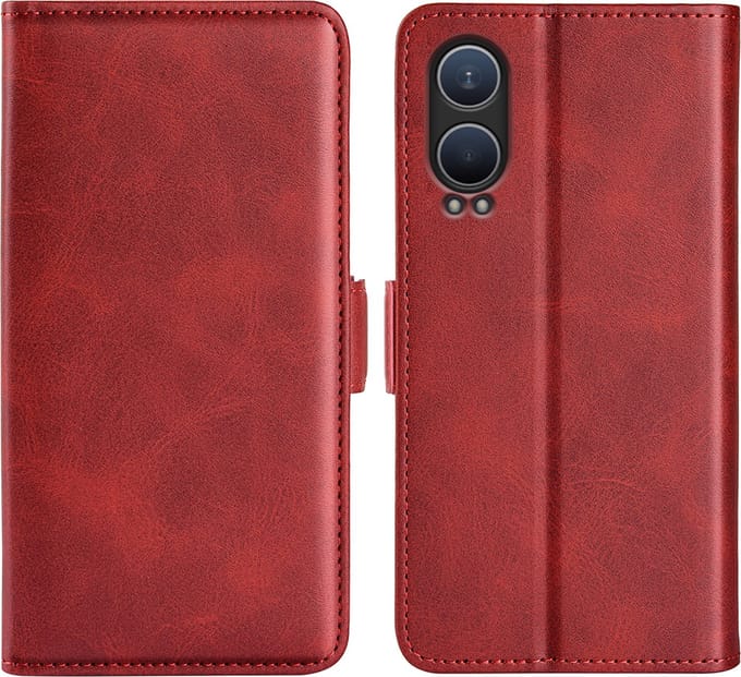 MobyDefend Hoesje - Geschikt voor OnePlus Nord CE 4 Lite - Luxe Wallet Book Case (Sluiting Zijkant) - Rood