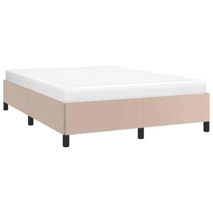 vidaXL - Bedframe - kunstleer - cappuccinokleurig - 140x200 - cm