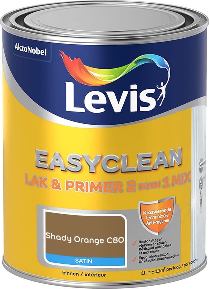Levis - Easyclean Lak & Primer 2-In-1 Mix - Shady Orange C80 - Mengverf - 1 L