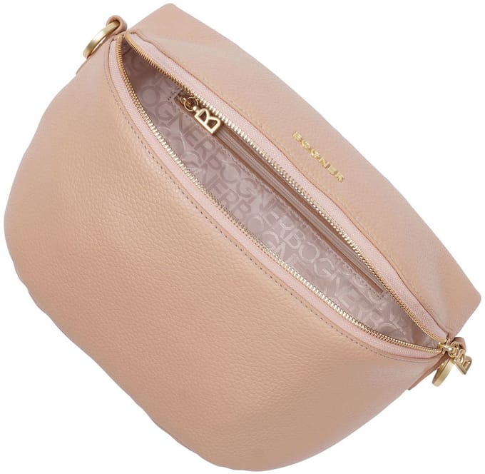 Bogner Leren Schoudertas Andermatt Sina Shoulderbag Cappuccino Lichtbruin