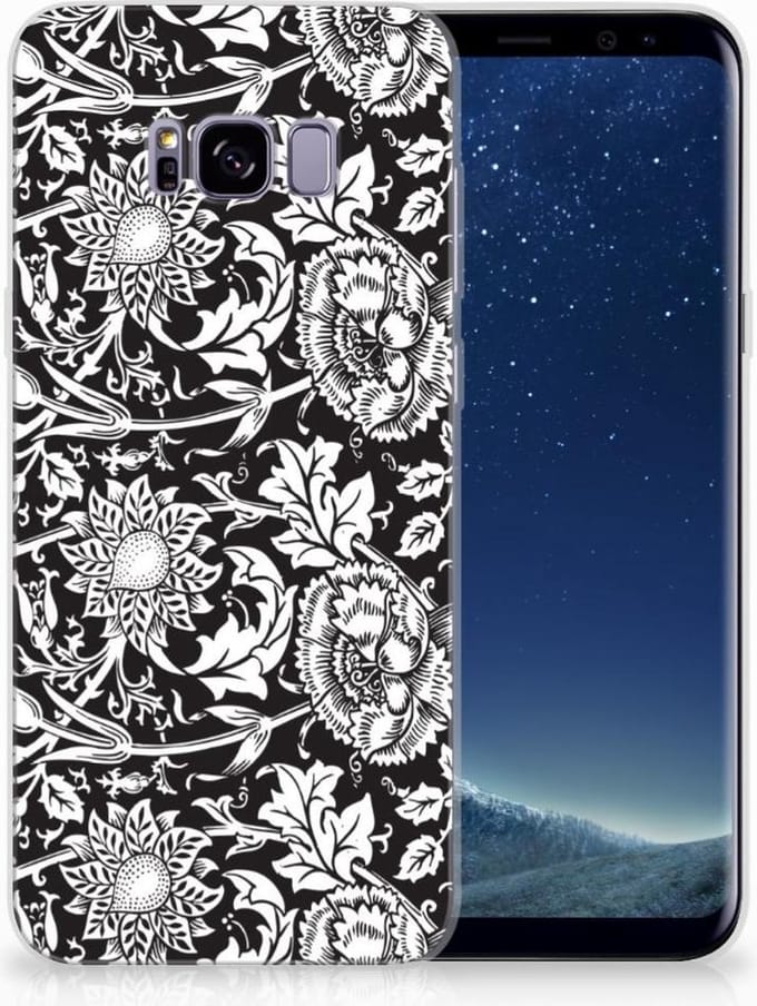 Samsung Galaxy S8 Plus TPU Case Black Flowers