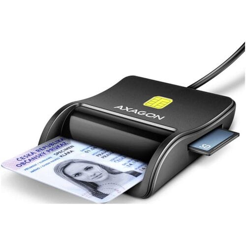 AXAGON USB-A smartcard & SD / microSD / SIM / smartcard Flatreader