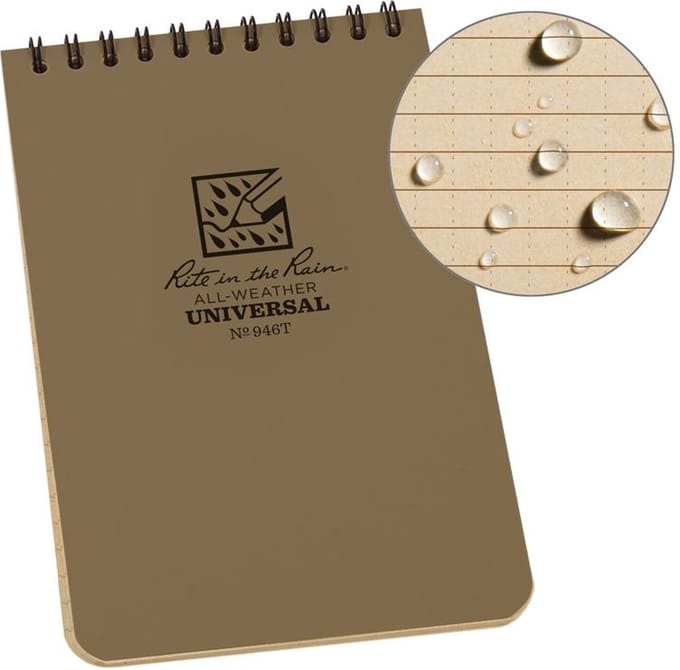 Rite in the Rain - Top Spiral Notebook - No 946T Tan