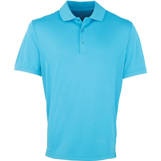 Premier Heren Coolchecker Pique korte mouw Polo T-Shirt (Turquoise)