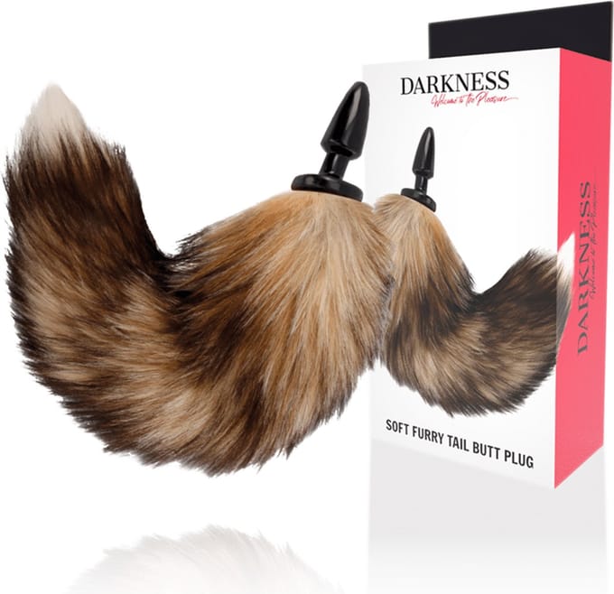 DARKNESS ANAL | Darkness Natural Tail Butt Plug Silicone Black 10cm