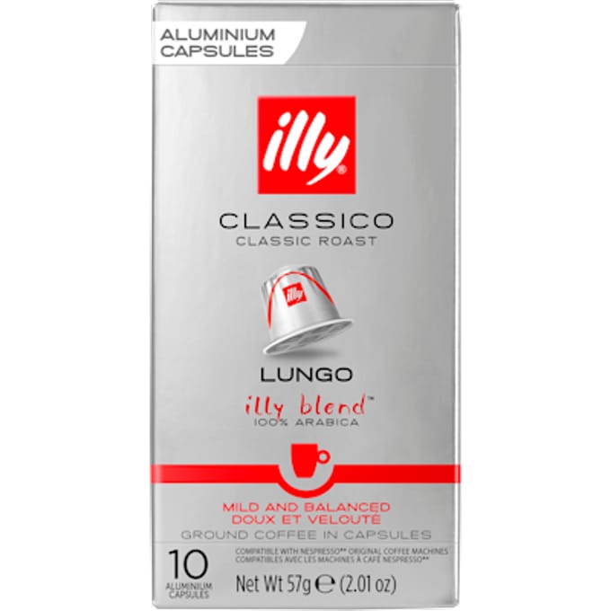 illy Classico Lungo koffie Capsules 1 doos met 10 koffiecups