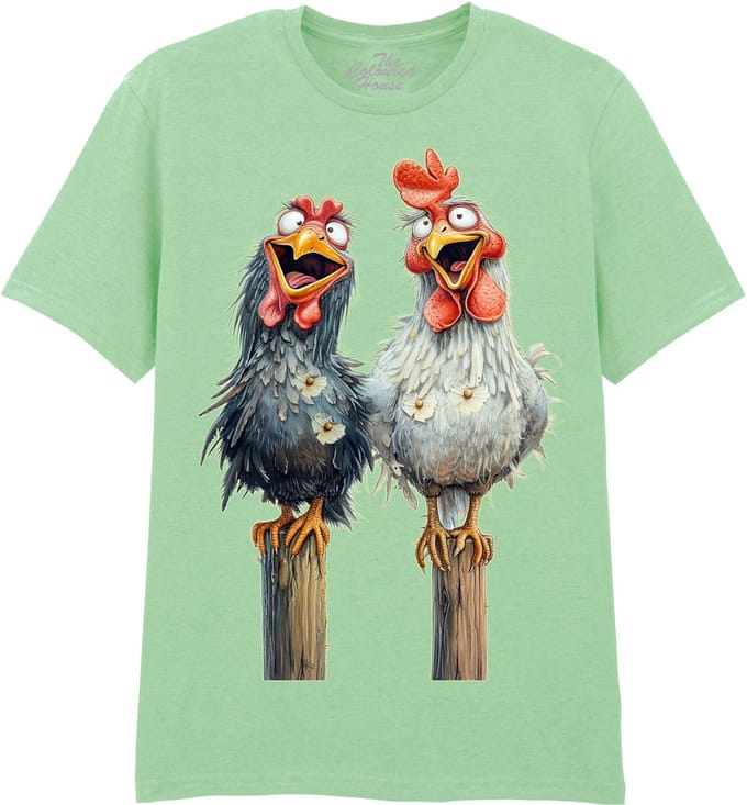 Gekke Kippen Friendly Chickens The Coloured House T-shirt L