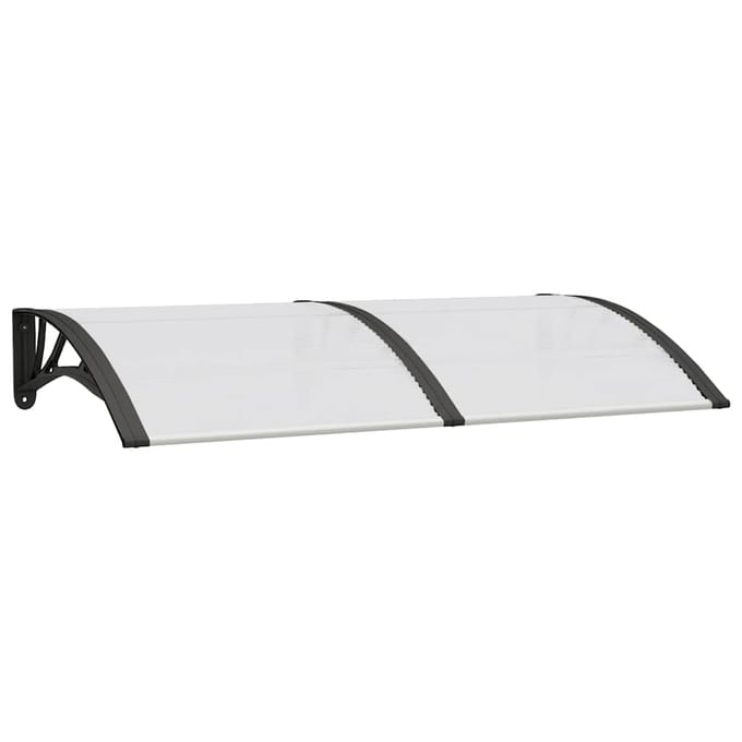 vidaXL - Deurluifel - 150x75 - cm - polycarbonaat - zwart - en - transparant