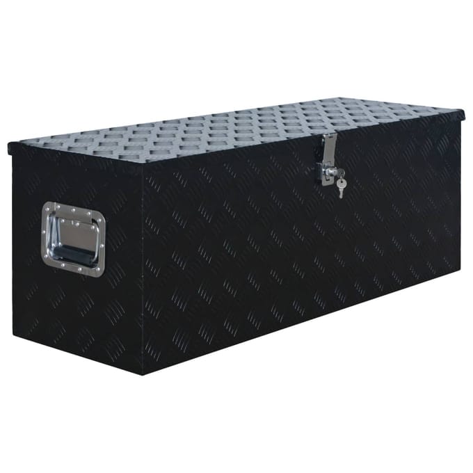 vidaXL - Aluminium - kist - 1085x370x400 - mm - zwart