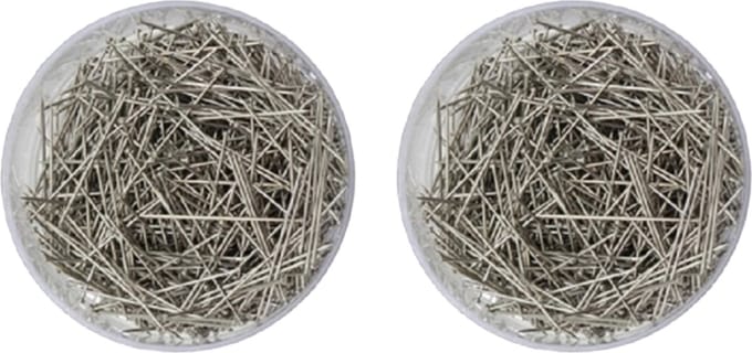Glorex Platte kopspelden/naaispelden - 3 cm - zilver - 1000x stuks - hobby spelden