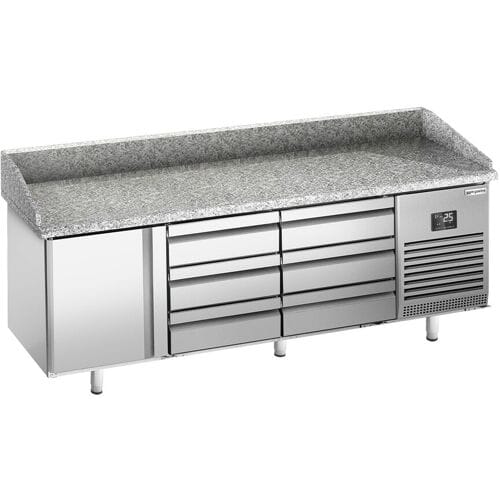 GGM Gastro Pizzakühltisch Premium PLUS - 1980x700mm - mit 1 Tür & 6 Schubladen
