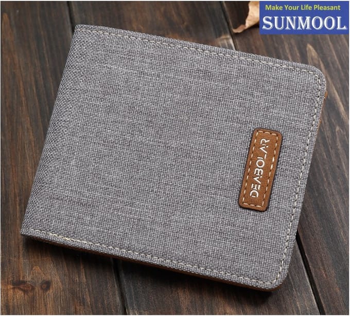Portemonnee - Portefeuille - Billfold - 11.5 x 9.8 x 1 cm - Grijs
