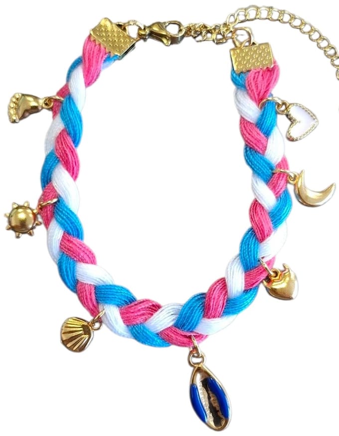 RVS Armband - Touw - Charms Design