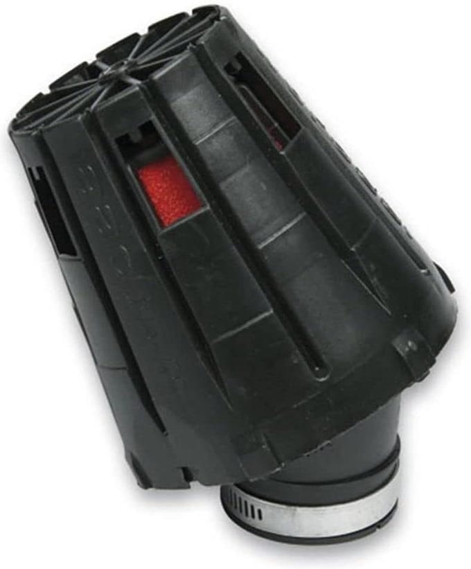 Luchtfilter Racing Boxed zwart-rood 38mm - prestatie auto's
