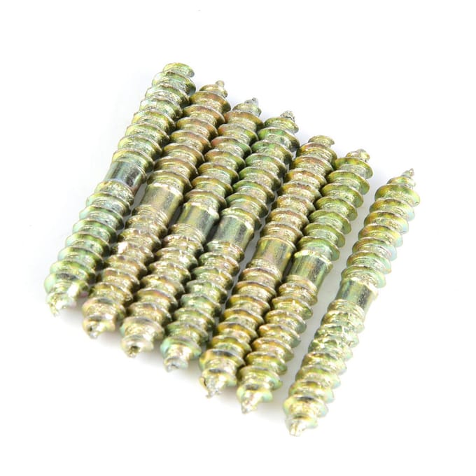 20 stuks 5*40mm Plugschroef Houtbewerking Meubelverbinder Dubbelzijdige Schroef