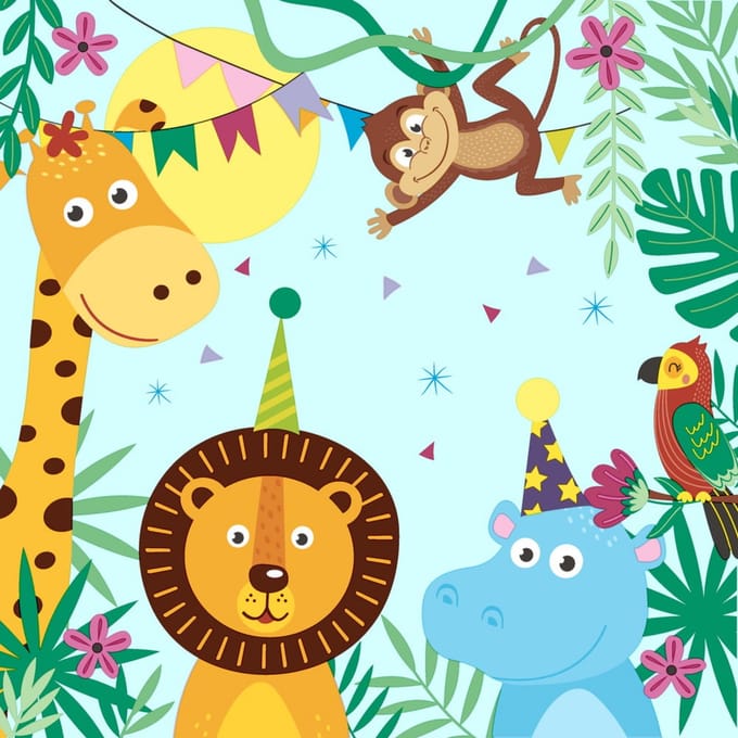 Servetten Party Animals 33x33 cm