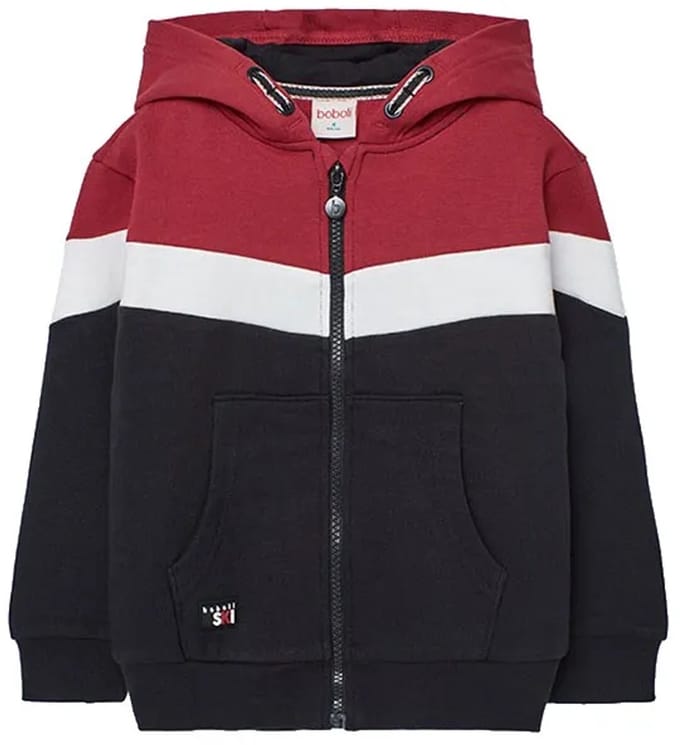 Boboli Fleece Jas Rood,Zwart 10 Years Jongen