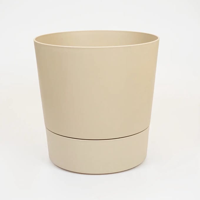 ELHO bloempot foss d35cm paddenstoel beige met wielen