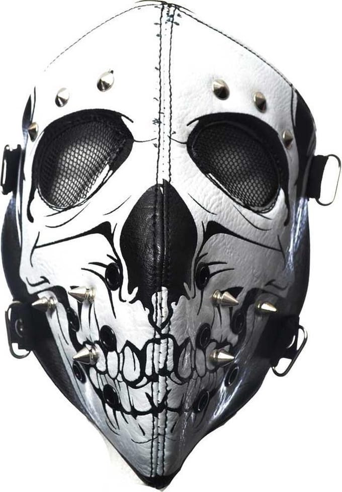 Poizen Industries - SKULL FACE Masker - Zwart