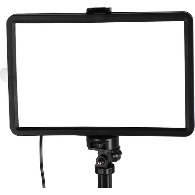 Kit Lumière Vidéo LED USB Éclairage de Conférence Vidéo avec Lumière d'Appoint LED 3200K 5600K Dimmable Trépied Extensible Couleur noir