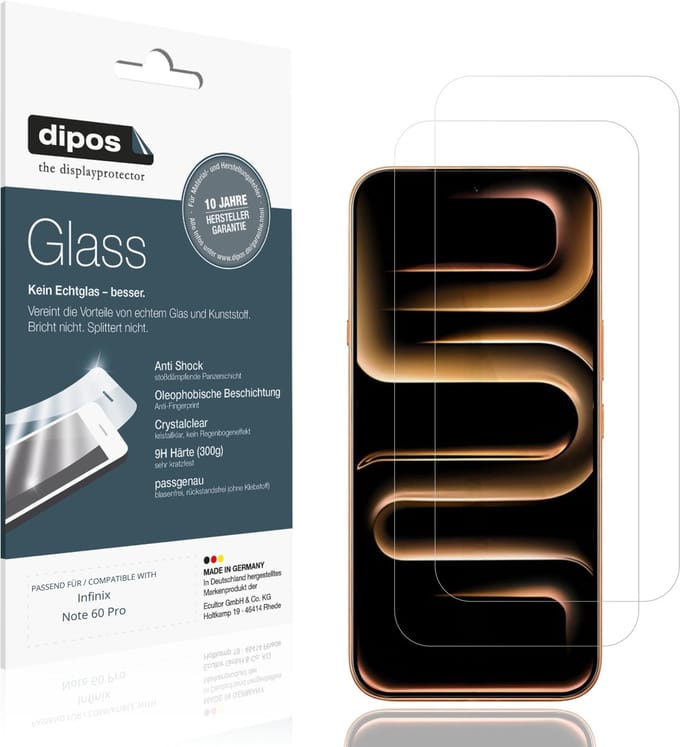 dipos – 2x Pantserfolie geschikt voor Infinix Note 60 Pro | 9H Screenprotector