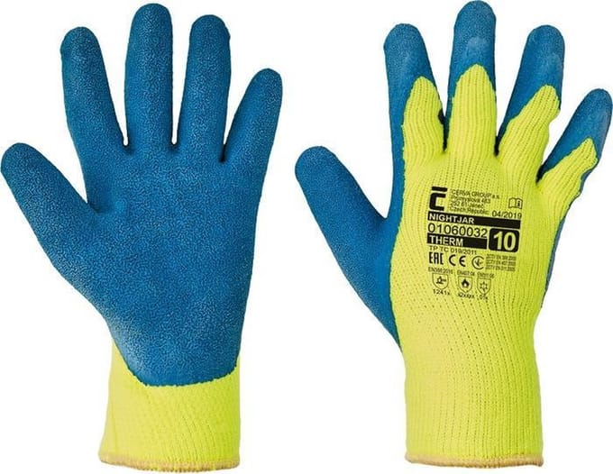 Thermo gevoerde grip handschoen Nightjar maat 11-XL  - 12 paar