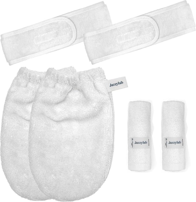 Make-up Set - Accessoires Set - Gezichtsverzorging - Zachte Badstof - 3 Delig - Wit