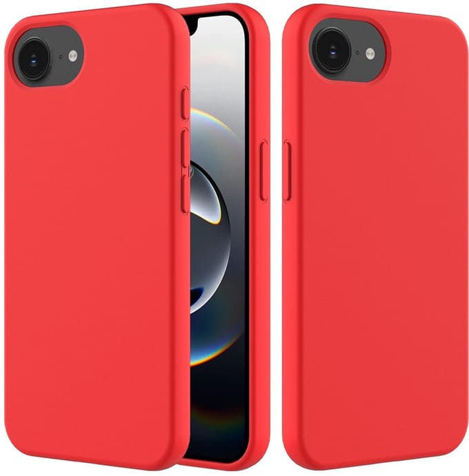 iPhone 16e / 17e Schokbestendige Silicone Hoes voor met beschermende Binnenzijde - Rood