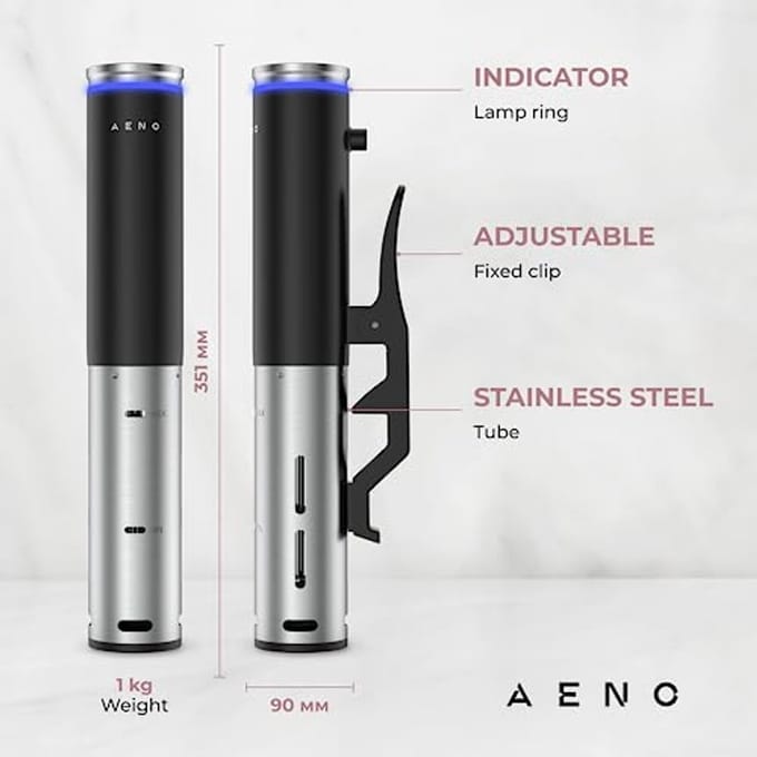 Sous Vide Garer 1200W - Waterdichte Vacuümmachine met LED-Touch-display en Automatische Programma's