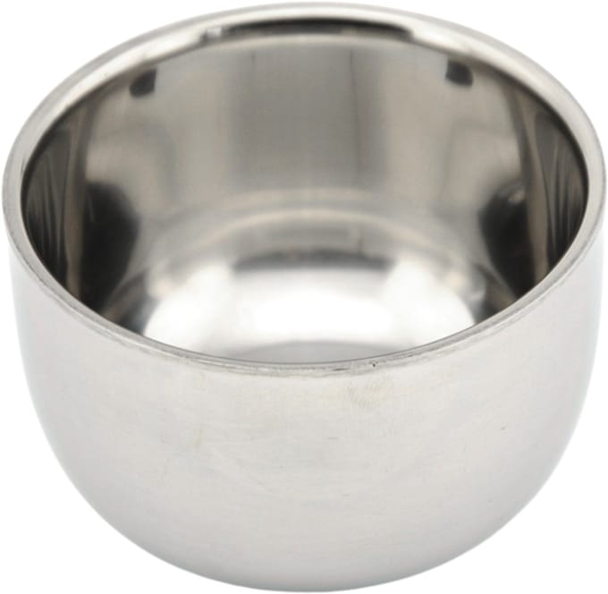 ARAMO® Essentials - Dubbellaagse scheerkom van roestvrij staal (72 x 50 mm)