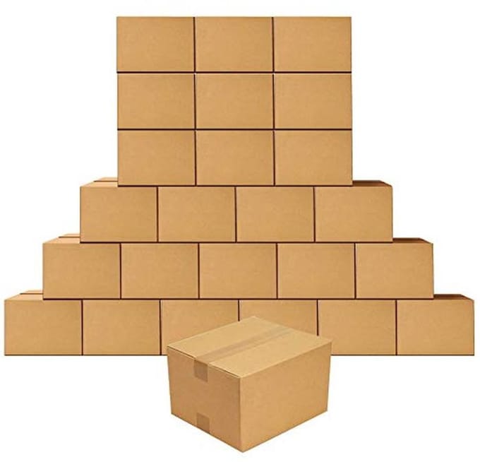 Verhuisdozen 9 x 6 x 4 inch - 25 stuks golfkarton verzenddozen