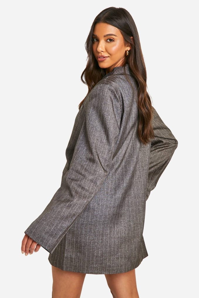 boohoo Dames Tailored Mini Blazer Dress | Bruin | Maat: 42
