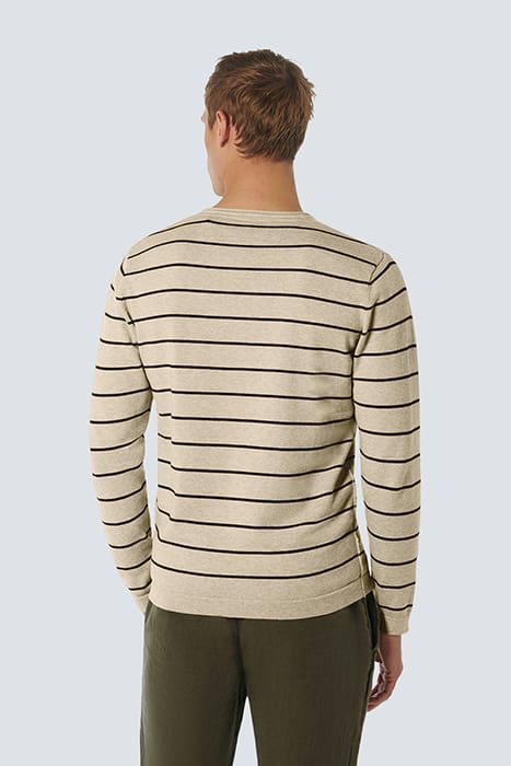 No Excess Pullover Crewneck Stripe Cream Talla: XXL | Jerséis Outlet | Hombre | Blanco