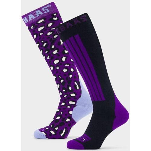 Poederbaas Skisokken 2-pack Panther Purple-35/38