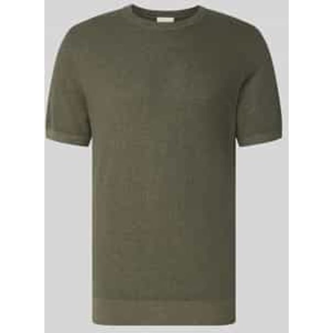 T-shirt van katoenen-linnenmix