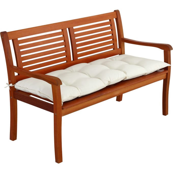 Bankkussen 110x45x8cm Viscose Binnen Buitenkussen Tuinkussen Zitkussen Crème