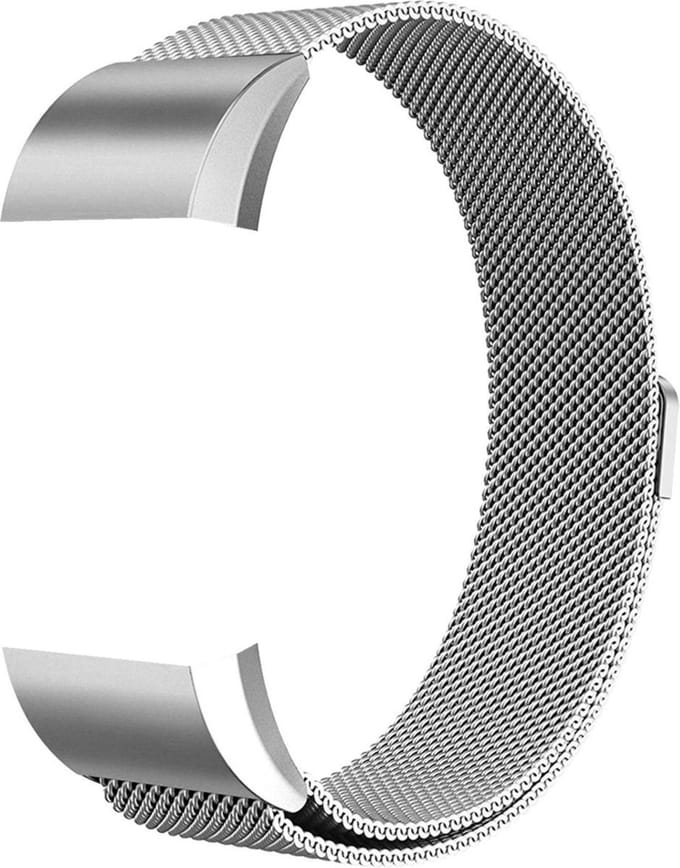 Fit Evolve Milanees bandje - Fitbit Charge 3 - Fitbit Charge 4 zilver - Small